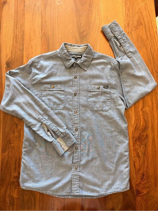Tankfarm Other - Men's Chambray Button-Down Shirt in Light Blue
